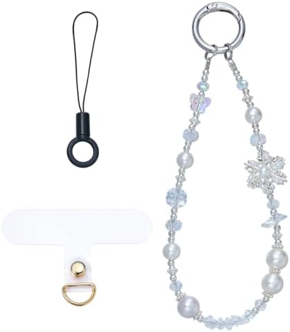 Amazon.com: PEUTIER Pearl Phone Charm, Beaded Phone Wrist Strap